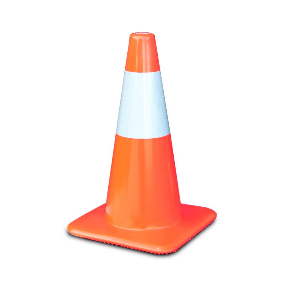 1850-M = 18 Inch Traffic Cone With 6 Inch 3M Collar Lakeside Plastics