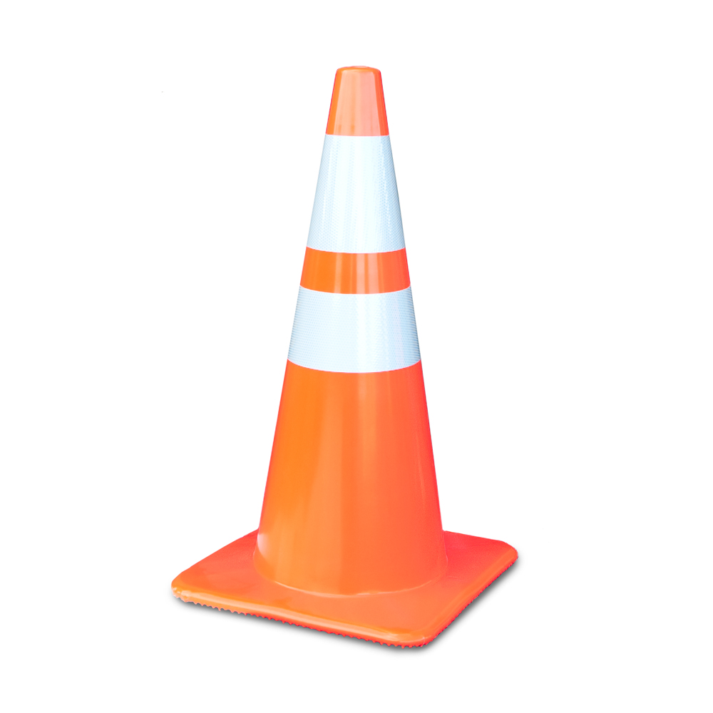 2850-7 MM = 28 Inch Traffic Cone With 6 And 4 Inch 3M Collar Lakeside Plastics